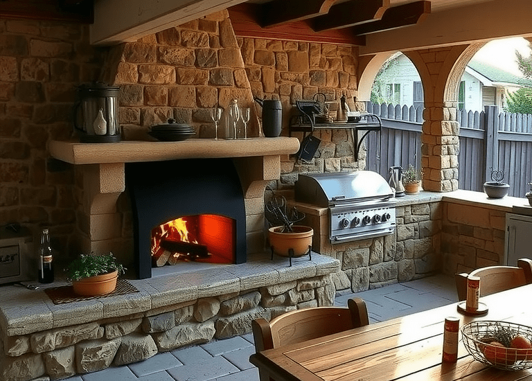 15 Stunning Ideas for a Modern Farmhouse Outdoor Bar with Stone ...